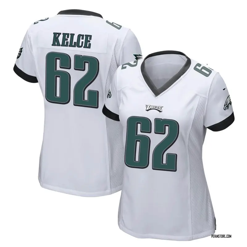 Game Men's Jason Kelce White Road Jersey - #62 Football Philadelphia Eagles  Size 40/M